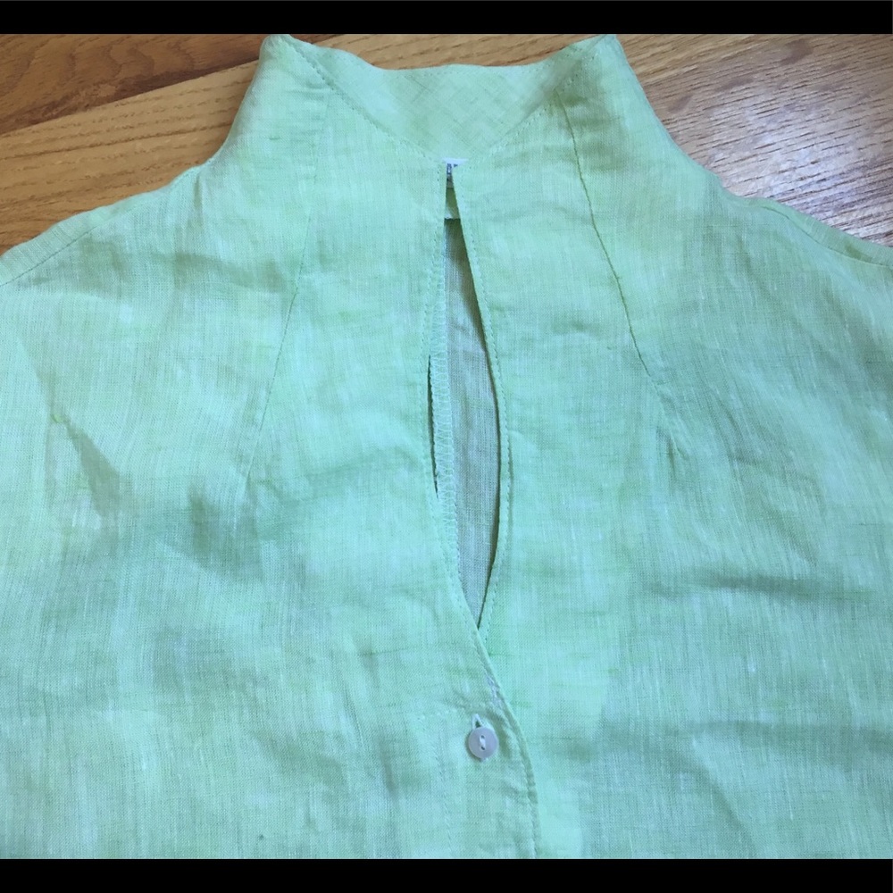 Naracamicie light green linen blouse - Picture 5 of 12
